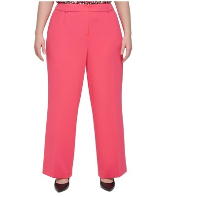Calvin Klein Womens Scuba Crepe Casual Wide Leg Pants