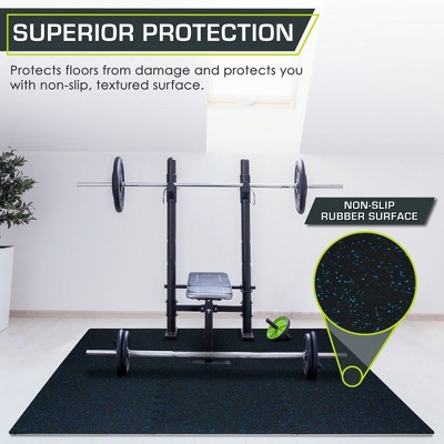 ProsourceFit 24 SQFT Blue Rubber Top Exercise Puzzle Mat