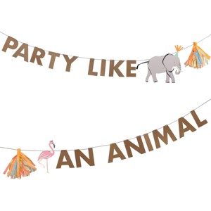 Meri Meri Safari Animals Large Garland (12.5' with excess cord - Pack of 1) - 1 of 4