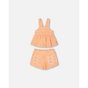 Deux par Deux Girl Printed Terry Tank Top and Shorts Set Vibrant - 1 of 4