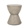 CAVINAS Modern Gray Irregular Outdoor Patio End Table,Waterproof Weather Resistant Side Table for Patio,Garden,Balcony - 4 of 4