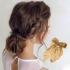 Unique Bargains Bow Ribbon French Barrette Hair Clips Hairdo Clip 1 Pc - 2 of 4