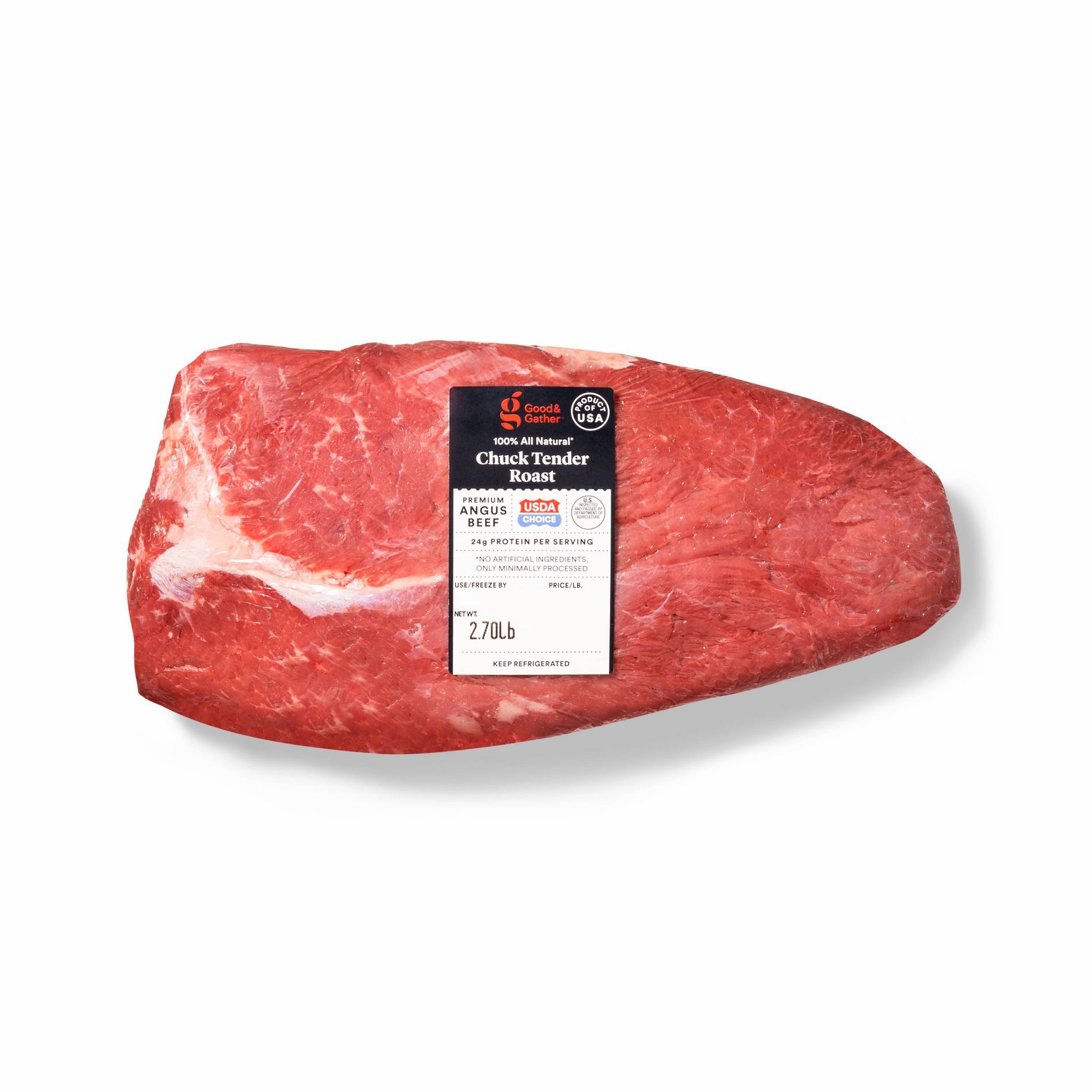 USDA Choice Angus Beef Chuck Tender Roast - 1.28-4.00lbs - price per lb - Good & Gather™