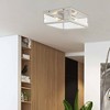 12" LED 2-Light Iron/Glass Grayson Pendant Nickel/Clear - JONATHAN Y: Modern Flush Mount ETL Listed - 4 of 4