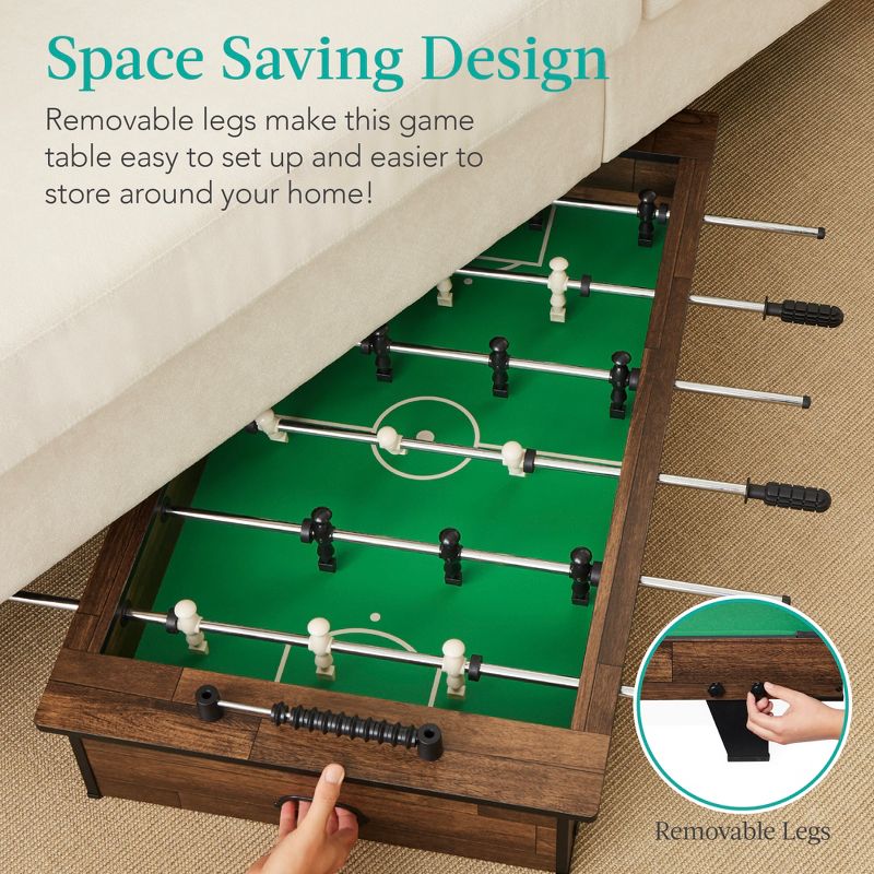 Best Choice Products 40in Tabletop Foosball Table, Arcade Table Soccer for Home, Game Room w/ 2 Balls, 6 of 9