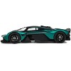 2021 Aston Martin Valkyrie British Racing Green with Black Top 1/18 Model Car by GT Spirit - 4 of 4