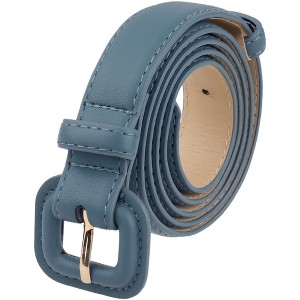 INSPIRE CHIC Womens 0.9" Width Pure Faux Leather Waistband Belts 1Pc - 1 of 4