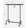 Extendable Hanging Rod Clothes Rack with Wheels Heavy-Duty Garment Rack Freestanding Clothes Rack for Hanging Clothes - 4 of 4