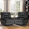 Modern Accent Chair, Manual Recliner Chair Sofa with Massage and Heat, 8 Point Massage Chair Suitable For Living Room,Office-Coolbibila - 2 of 4