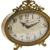 Storied Home Distressed Pewter Mantel Clock - 4 of 4