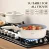 KOCH SYSTEME CS 17pcs Pots and Pans Set Non Stick, Nonstick Ceramic Cookware Set with Detachable Handle, Cream White - 3 of 4