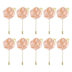 Unique Bargains Ceremony Anniversary Rose Wedding Groom Boutonnieres Pins 2"x3.5" 10 Pcs - 1 of 3