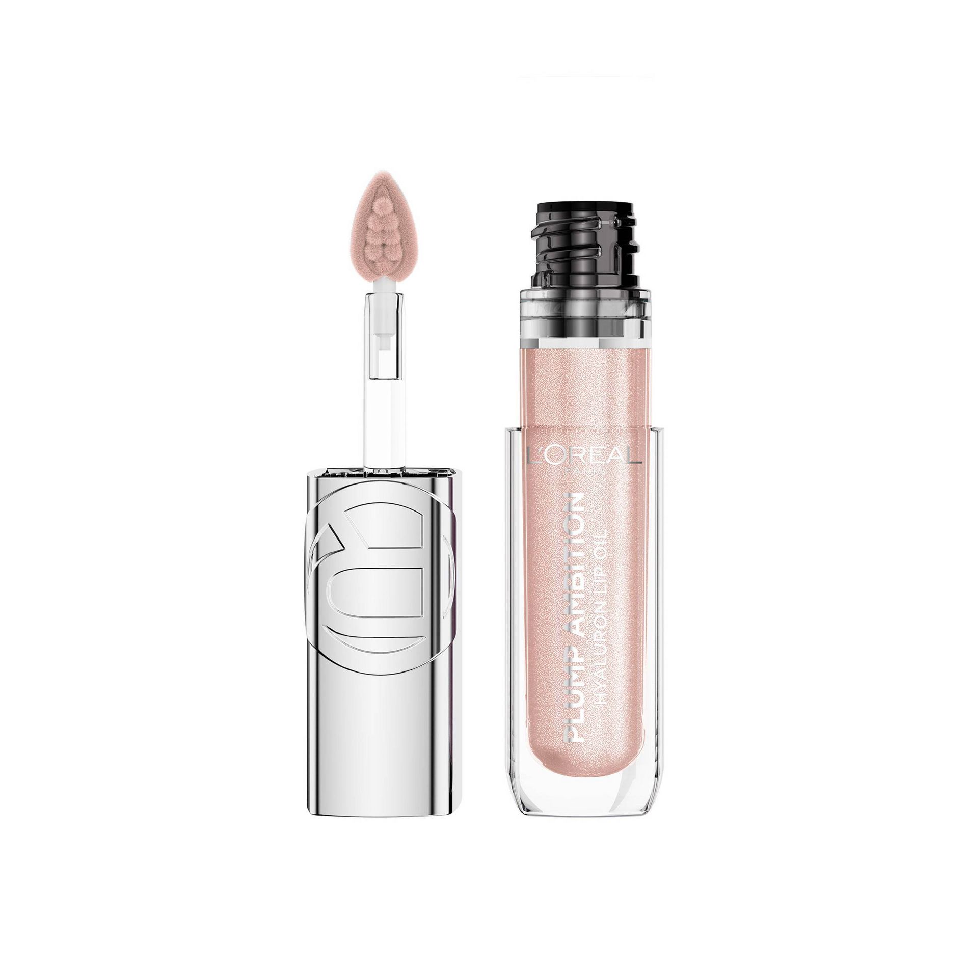 L'Oreal Paris Plump Ambition Hyaluron Lip Oil Shimmer Lip Gloss with Hyaluronic Acid - 0.16 fl oz