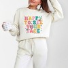 Simply Sage Market S.W.Smiley Happy To See Your Face  Lightweight Garment Dyed Sweatshirt - 2 of 4