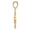 Black Bow Jewelry 14k Yellow Gold 2D Treble Clef Pendant - 2 of 4