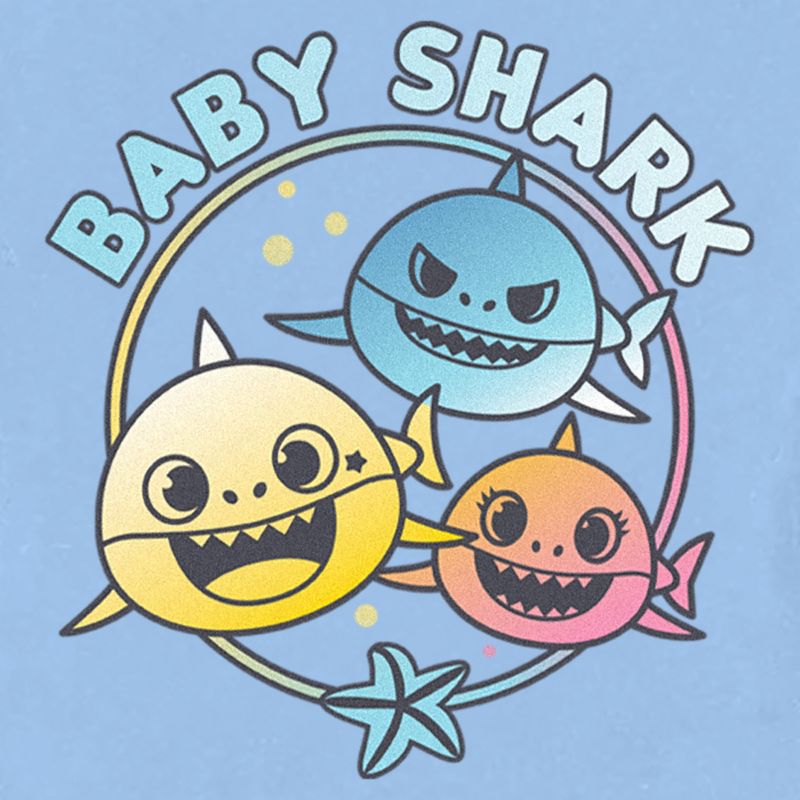 Toddler's Baby Shark Family Circle T-Shirt, 2 of 4