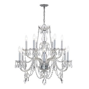 Crystorama Lighting Traditional Crystal 12 - Light Chandelier in  Polished Chrome - 1 of 4