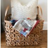 Mela Artisans Natural Large Leather Woven Basket