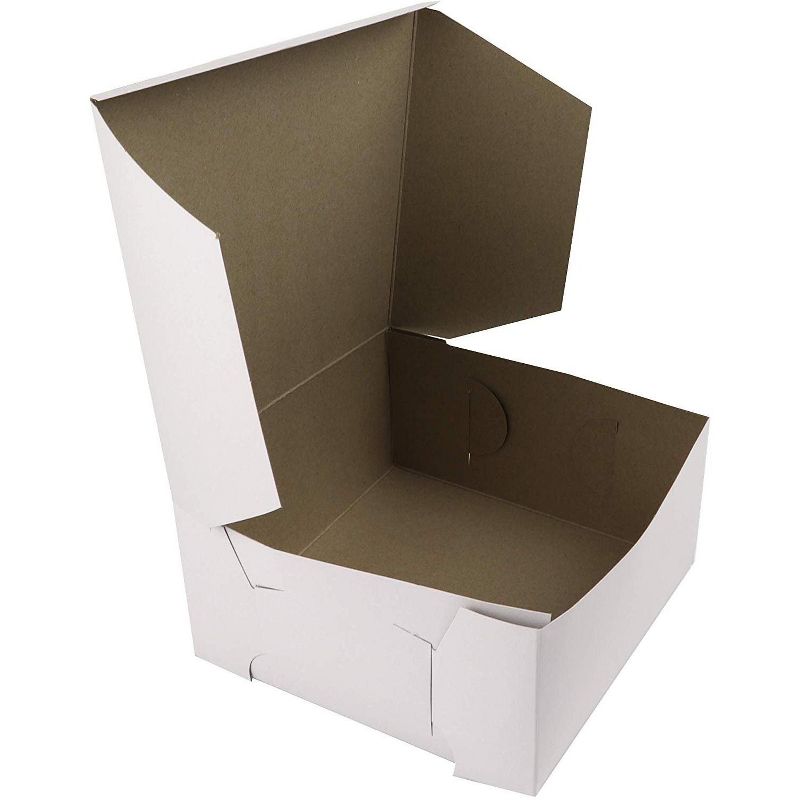 O'Creme 7 Inch x 7 Inch x 4 Inch High Square White Cake Box - Pack of 100, 2 of 4