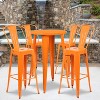 Flash Furniture Commercial Grade 24" Round Metal Indoor-Outdoor Bar Table Set with 4 Cafe Stools - 2 of 4