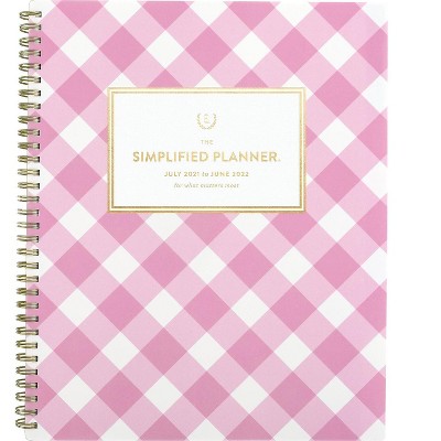 AT-A-GLANCE 2021-2022 8.5" x 11" Academic Planner Simplified White/Pink EL62-905A-22