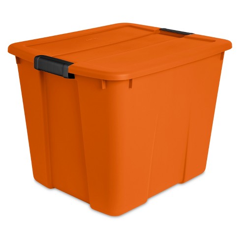 20gal Utility Storage Tubs And Totes Orange Sterilite
