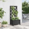 vidaXL Planter Black Solid Fir Wood Medium Planters Planter - 3 of 4