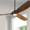 Casa Vieja 70" Kona Wind Black-Koa Large Modern Indoor Ceiling Fan 3 Blade LED Light Remote Control Black Motor Bedroom Living Room Dimmable Downrod - 2 of 4