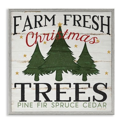 Stupell Industries Farm Fresh Christmas Trees, 24" x 24"