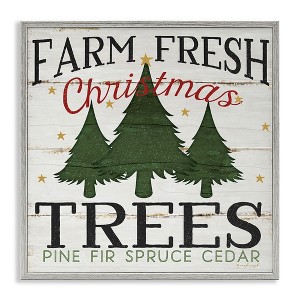 Stupell Industries Farm Fresh Christmas Trees, 24" x 24" - 1 of 4