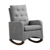 Rocking Chair Nursery, Glider Recliner Indoor with Armrests, Side Pockets, Upholstered Comfy High Back Armchair - 2 of 4