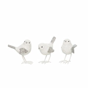 Transpac Winter Bird Figurines Set of 3 Colorful Resin Home Decorations for Christmas Tabletop or Mantel Indoor Use - 1 of 1