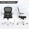 GlasFlength Task and Office Chairs with Support Armrest，Ergonomic, Adjustable，Computer Chair and Gaming Chair, White, 25.2"*25.8"*44.5" - 2 of 4