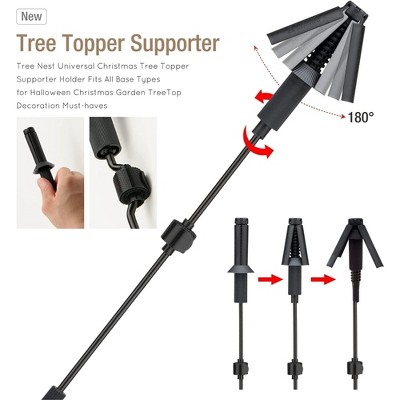 Universal Black Metal Christmas Tree Topper Holder