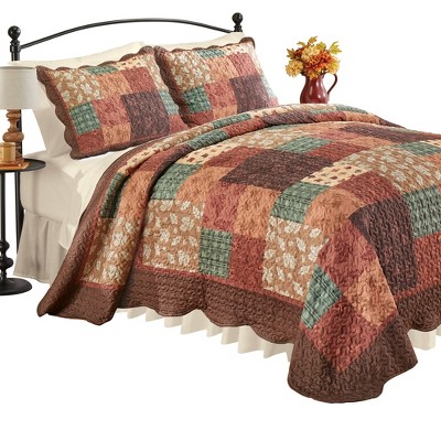 Collections Etc Autumn Patch Oversized Quilt