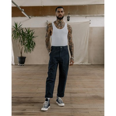 Lomsoe navy service fatigue pants herringbone