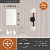 VAXCEL Orbit Brass and Oil Rubbed Bronze Industrial MCM Wall Sconce Light Clear Glass Globe - 4 of 4