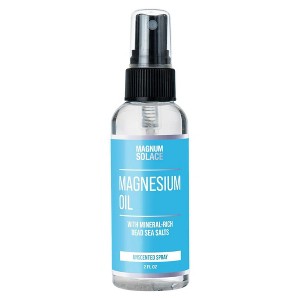 Magnum Solace Magnesium Oil Spray (Unscented) Made with Dead Sea Salt, Stronger Than Magnesium Lotion and Magnesium Cream (2 oz) - 1 of 4