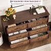 6 Drawers Dresser for Bedroom, Large Double Dresser TV Stand with Metal Handles, Rustic Wood Chest of Drawers, Storage Dressers Organizer - 3 of 4