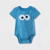 Baby Boys' 2pk Sesame Street Romper Set - Heather Gray - 2 of 4