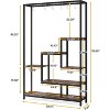 Gulches Rustic 70.9" Tall Plant Stand, 7-Shelf Flower Bonsai Shelf with 6 S-Hanging Hooks, Brown - 2 of 4