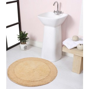 Double Ruffle Collection Cotton Ruffle Pattern Tufted Bath Rug - Home Weavers - 1 of 4