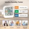 Digital Hygrometer Indoor Thermometer with High Accuracy Sensor and Comfort Indicator for Home Bedroom Baby Room and Greenhouse, White - 3 of 4