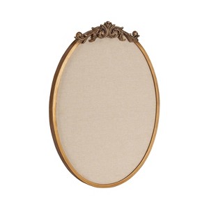 Kate & Laurel All Things Decor 18"X24" Arendahl Oval Framed Pinboard Gold - 1 of 4