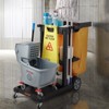 VEVOR Cleaning Cart, 3-Shelf Commercial Janitorial Cart, 200 lbs Capacity Plastic Housekeeping Cart, with 25 Gallon PVC Bag and Cover - 2 of 4