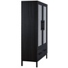 NicBex 60'' Tall Display Cabinet Decorative Storage Cabinet, Sideboard Buffet Cabinet with Storage Glass Door 2 Drawers for Office, Living Room - 3 of 4