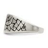 Black Bow Jewelry Men's 13mm Stainless Steel, Gold Tone Plated & CZ Cross Tapered Ring - 4 of 4