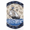Earth Rugs Nautical White Sailboat Printed Coaster 5"x5" – Coastal Drink Protector - 3 of 3