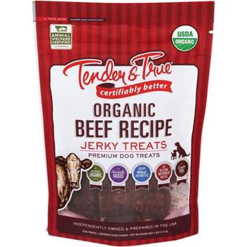 Tender & True Organic Jerky Treat for Dogs Beef Flavor - Case of 10 - 4 oz