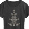Women's - Instant Message - Christmas Jewel & Sparkle Tree Short Sleeve Graphic T-Shirt - 2 of 4